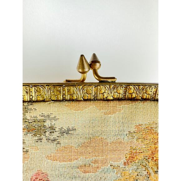 1930's French Woven Tapestry Purse with Orchestra Ticket Stub from 1970 - Picture 9 of 15